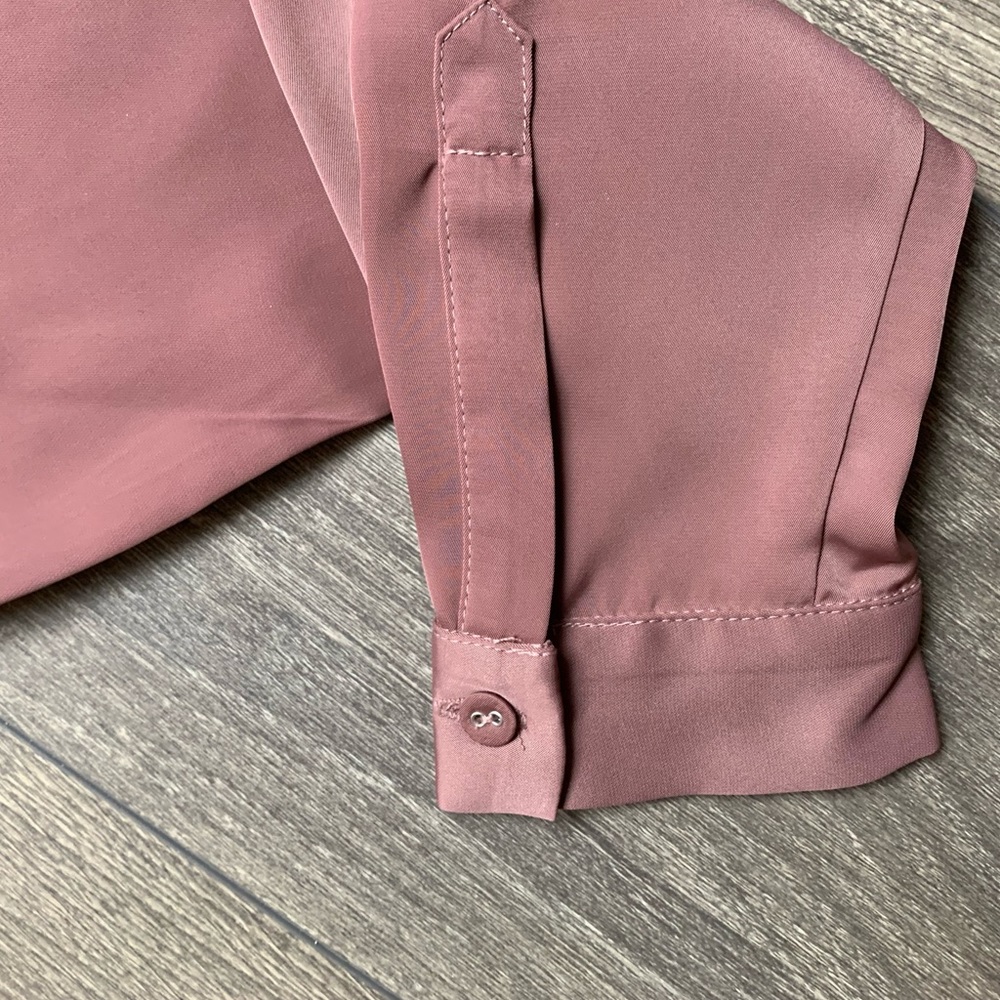 L’Academie Long Sleeve Shirt Dress Mauve S NWT - Picture 8 of 15